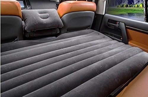 skyfish Inflatable Travel Car Bed Air Sofa with Two Inflatable Pillow and Air Pump for Car Back Seat