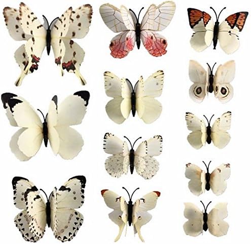 Home Decor 12 PCS 3D Butterfly Stickers Making Stickers Wall Stickers Crafts Butterflies