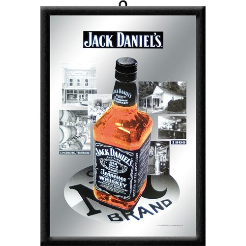 Nostalgic-Art 80713 Bier und Spirituosen Jack Daniels Bottle 1866, Spiegel, 20 x 30 cm
