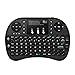 Price comparison product image Rii i8+ 2.4Ghz LED Backlit Mini Wireless Keyboard With Touch Pad Mouse UK Layout With Built-in Rechargeable Battery Black KODI XBMC Raspberry Pi Android Box HTPC IPTV Remote Control