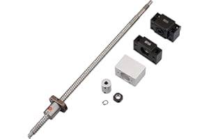 BUVVTPU SFU1204 Kugelschrauben-Set RM1204 600 mm Bleischraube mit Metallkugelschraube für CNC-Maschinen