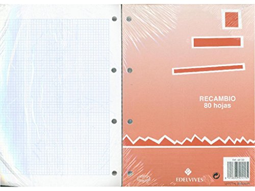 EdelvivesRecambio tamaño cuarto nº 46 con cuadrícula y 80 hojas
