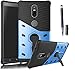 Produktbild Lenovo Phab2 Plus(2016) Hülle mit Schwarz kapazitive Feder,ISENPENK Premium TPU+PC Ultra Slim Tough Rugged Hardcase with Built-in 360-Grad-Drehung Kickstand Selbst Ständer 2in1 Stand Case,Wasserdicht Shockproof Anti Slip Stoßfest Back Cover Protection Tasche Schutzhülle für Lenovo Phab2 Plus(2016) 6.4Zoll-[blau]+Schwarz kapazitive Feder