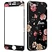 Price comparison product image Beautyshow iPhone 8 Case, iPhone 7 Cover with Scratch-Proof Glass Film, Premium Drop Proof Silicone Phone Case 360 Full Front Screen Protector and Back Case for iPhone 7/8, 4.7" - Camellia Floral