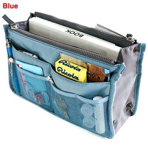 De las mujeres de bolso y adorno de CareforYou® con diseño de los Guardianes portátil con organizador de CD y DVD de papel en forma de diseño de-function viaje de bolsa de colores cósmicos y estilos la organización del espacio de organizador de cables bolsa de diseño con motivos geométricos bolsa de papel en forma de bolso infantil para el hombro de maquillaje de Blue 05 11