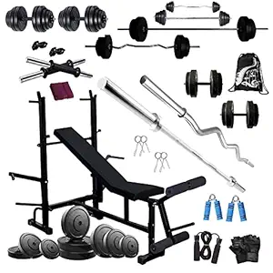 Bodyfit BF-50KG Weight Plates 8IN1 Bench Combo Home Gym and Fitness Kit.