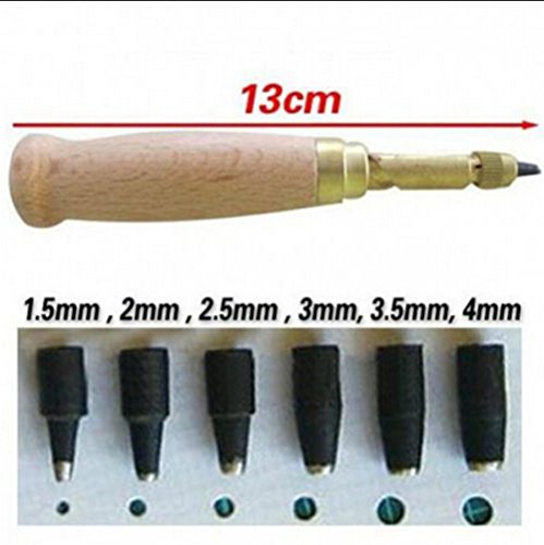 Malayas 18 pcs Leder Fertigkeit Handwerk Werkzeug Set Schneiden Nähen Schnitzen Stanzen Lochen Werkzeug DIY Leather Craft Punch Tools Set - 7