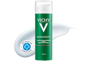 VICHY Feuchtigkeitspflege bei unreiner, fettiger Haut, Hydratisiert und mattiert, Für ein verfeinertes Hautbild, Mit Air Licium und Phe-Resorcinol, Normaderm, 50 ml