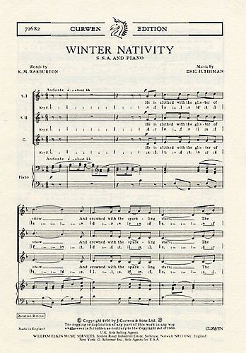 Read Eric Thiman Winter Nativity Partitions Pour Ssa - 