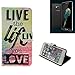 Produktbild 360° Wallet Case Schutz Hülle für TP-LINK Neffos C5 Max, ''live the life you love'' | Smarpthone Flip cover Flipstyle Tasche - K-S-Trade (TM)