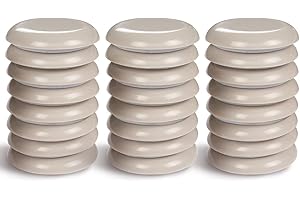 Ezprotekt Juego de 24 deslizadores autoadhesivos para muebles de 45 mm, 24 unidades, redondos, autoadhesivos, deslizadores y deslizadores para muebles, protectores de alfombras