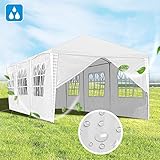 Hengda 3x9m Pavillon UV-Schutz weiß Partyzelt Material PE-Plane Gartenzelt Hochwertiges mit 8...