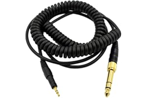 Xingsiyue Kopfhörer Draht Audio Kabel mit 6.35MM Adapter für Audio-Technica ATH-M50X M40X M70X- Ersatz Aufgerollt Verlängerungskabel Linie