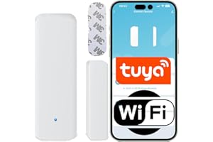 Sone Smart One Türsensor Alarm, Fenstersensor Drahtloser. Alarm in Echtzeit. WLAN WiFi Smart Life/Tuya App kompatibel mit Alexa/Google Home