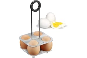 GEFU GF33680 Support de Cuisson pour 4 Œufs, Acier Inoxydable, INOX, 10,5 x 10,5 x 20 cm