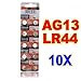 Price comparison product image Big Bargain 10 NEW LR44 MAXELL A76 L1154 AG13 357 SR44 303 BATTERY
