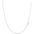 KEZEF 18k Gold Over Sterling Silver 1mm Box Chain Necklace Made in Italy | Sterling Silver Necklace Chain | Gold Chain Necklace for Women, Men