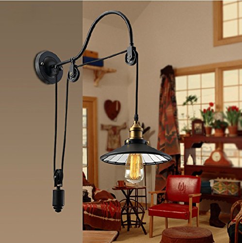 Preisvergleich Produktbild Daadi Eiserne Wand Lampen Retro Restaurant einziehbaren Treppenlift Wandleuchte [Energieklasse A ++]