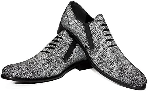 PeppeShoes Modello Grismo - UK 6 - Handmade Italian Leather Mens Gray Moccasins Loafers - Cowhide Suede - Slip-On