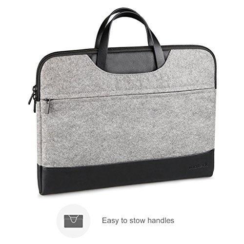 Inateck Schutzhülle für Laptops 15-15,4 Zoll Macbook Pro Retina Sleeve Hülle Kunstleder Laptop Tasche, Grau - 2