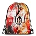 Produktbild best gift Hearts Music Notes Music Clefs Drawstring Bag Backpack Travel Gymsack Drawstring Backpack Sackpack 16.9x14 inch