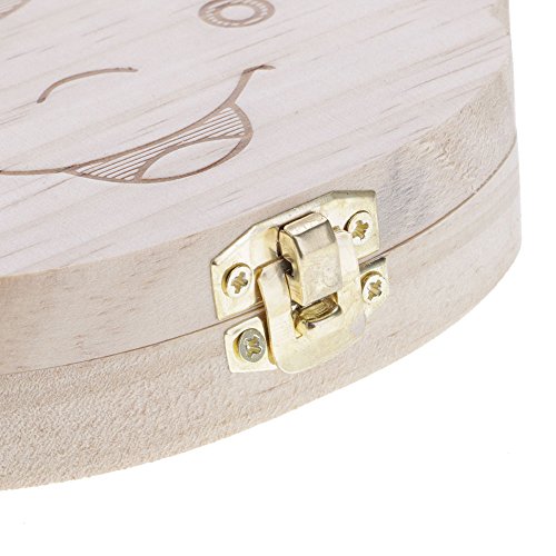 Mmrm Neu ?1 Stück Baby-Milchzähne Box Speichern für das Baby süße Junge Mädchen aus Holz personalisierte Deutsche - 6