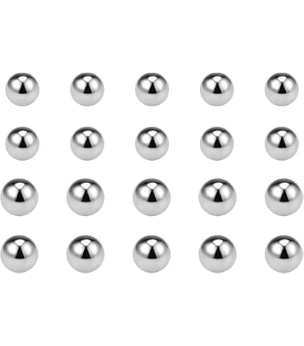 QUARKZMAN Sfere Cuscinetto In Acciaio Inox 316L - 120 Pezzi Diametro 1/8", Precisione Per Manutenzione E Fai Da Te