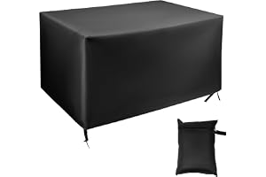 QWORK® Pokrowiec na meble ogrodowe, 150 * 90 * 80 cm anty-UV pokrowiec na meble tarasowe, tkanina Oxford 420D pokrowiec na meble wiatroszczelny wodoodporny