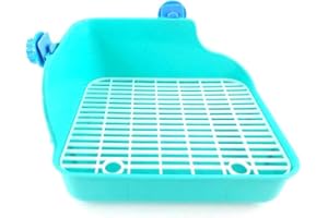 Toruiwa - Scatola per lettiera di coniglio, facile da pulire, per imparare a usare la toilette per piccoli animali domestici, conigli, porcellini d'India e furetti