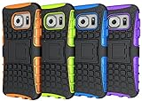 ISENPENK Samsung Galaxy S7/S7 Duos/G930F(2016) Hülle und Panzerglas/Schutzfolie,TPU+PC Slim Silikon Tough Rugged Dual-Layer Hardcase with Built-in Kickstand Schutzhüllen,Wasserdicht Shockproof Anti Slip Protection Stand Case Tasche für Samsung Galaxy S7/S7 Duos/G930F(2016)5.1Zoll-[lila]+Panzerglas - 6