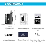 Elektrische Zigaretten Starterset，Dampfer, E-Shishas mit Top Nachfüllung(Maximal 2mL) mit Mehrfarben-Licht, 0,25 Ohm auswechselbare Zerstäuber, einstellbare Leistung (30W-50W), 1500mAh Akku (E-Flüssigkeit nicht inbegriffen), E-Zigarette ohne Nikotin(schwarz).Deutsche Bedienungsanleitung - 