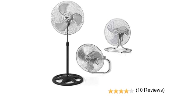 Electrodomesticos Ventilatore A Piantana Tavolo E Da Parete 3in1 O 45 Cm 3 Velocita 90 W Cromato Vascon Com