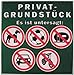 Produktbild Hinweisschild - Privatgrundstück Es ist untersagt ... - Piktogramm .. Hund Fußball Wohnwagen Auto Fahrrad - Grundstück Grund Schild Warnschild Warnzeichen Arbeitssicherheit Türschild Tür Kunststoff Kunststoffschild Geschenk Geburtstag T-Shirt
