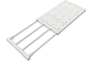 HERCHR Estante De Tensión De Armario Extensible, Tablero De Partición De Armario, Varilla Extensible De Almacenamiento, Tablero De Partición En Capas Que Ahorra Espacio para Gabinete(48-80cm)