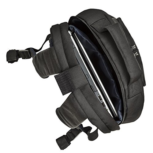 RIVACASE Notebook Rucksack bis 17 3    - Elegante Tasche mit Trolley Befestigung und zwei speziellen F  chern f  r Wasser - Schwarz