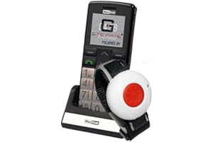 G-TELWARE Seniorenhandy mit SOS Armband MAXCOM MM715 Alternativer Armbandsender