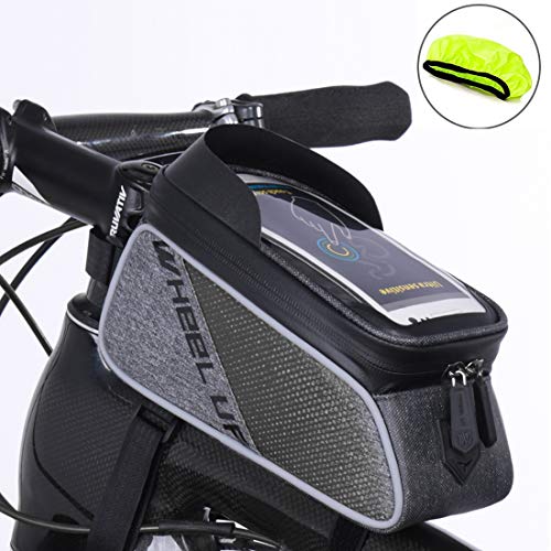 Borsa per telaio bici, Supporto per telefono per bicicletta, XPhonew Ciclismo Anteriore Tubo superiore Supporto manubrio per borsa per borsa per iPhone XS MAX XR X 8 7 6S Plus Smartphone fino a 6.0''
