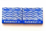 waterman tintenroller test löschbar Waterman - 2 Etuis mit 8 Großraum-Tintenpatronen blau, Tinte löschbar.