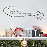 wandtattoo liebe besteht nicht darin Kommt in 1 blatt, blattgröße:43cm x112cm(17