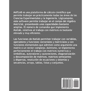 MATLAB. ALGEBRA MATRICIAL. Ejemplos y ejercicios resueltos