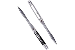 LdawyDE Letter Opener, Metal Letter Openers for Ladies Men Letter Openers Envelope Express File Document Unpack Box Packages Cutter Split File Envelopes Stationery for School Office Home (2pcs -C)