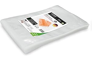 ‎CASO CASO Siegelrandbeutel 25 x 35 cm, 70 mμ, 100 Stück, ausschließlich für Kammer-Vakuumierer, glatte Oberfläche, stabile Schweißnaht, BPA-Frei, Sous Vide, Made in Germany