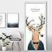 Produktbild Nordische Einfachheit-Rotwild-Kopf-Kunst Durch Wandbild Diy-Erneuerung Für Schlafzimmer-Wohnzimmer-Holztür-Selbstklebende Tür-Aufkleber Aufkleber 77 * 200Cm 77X200Cm 004
