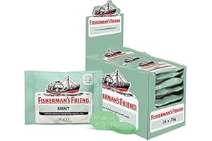 Fisherman's Friend - Mint Lozenges, Extra Strong, Menthol Throat Lozenges, Pack of 24 (25g)