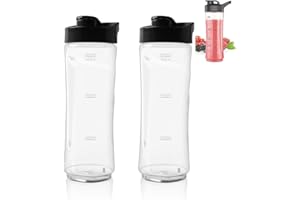 JINGAN Ninj-a Blender Becher, Blender Active, Ersatzflasche, Mixer, Smoothie-Flasche, Ersatzteil, 590 ml, Sportflasche, kompatibel mit Deckel, für BLSTPB BLSTP2 Modelle