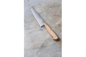 PALLARES SOLSONA Cuchillo de Cocina Modelo Aragón, Mango de Haya, Acero Carbono, 17cm.