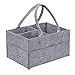 Produktbild Tcrizhao Langlebig wiederverwenden Baby Windel Caddy/tragbare Windel Organizer Wickeltasche mit austauschbaren Fächern Grauer Filzkorb für das Hausverpacken