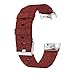Produktbild Big-Mountain Canvas Stoff Armband für Fitbit Charge 3 | Leinwand Uhrenarmband mit Edelstahl Schnalle Bracelet Handschlaufe | mit Magnet Verschluss | für Damen Herren | L : 105mm+128mm (Rot)