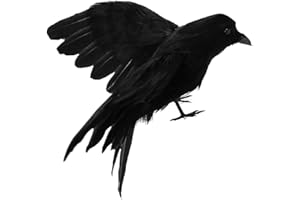 Fenteer Künstliche Rabe Krähe Waldvögel für Garten Balkon - #5