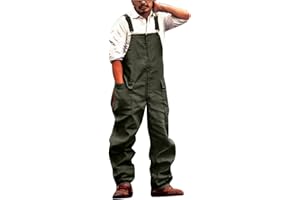 oglccg Mens Dungarees Adjutable Strappy Bib Overalls Lightweight Baggy Trouser Pants Work Jumpsuits with Pocket